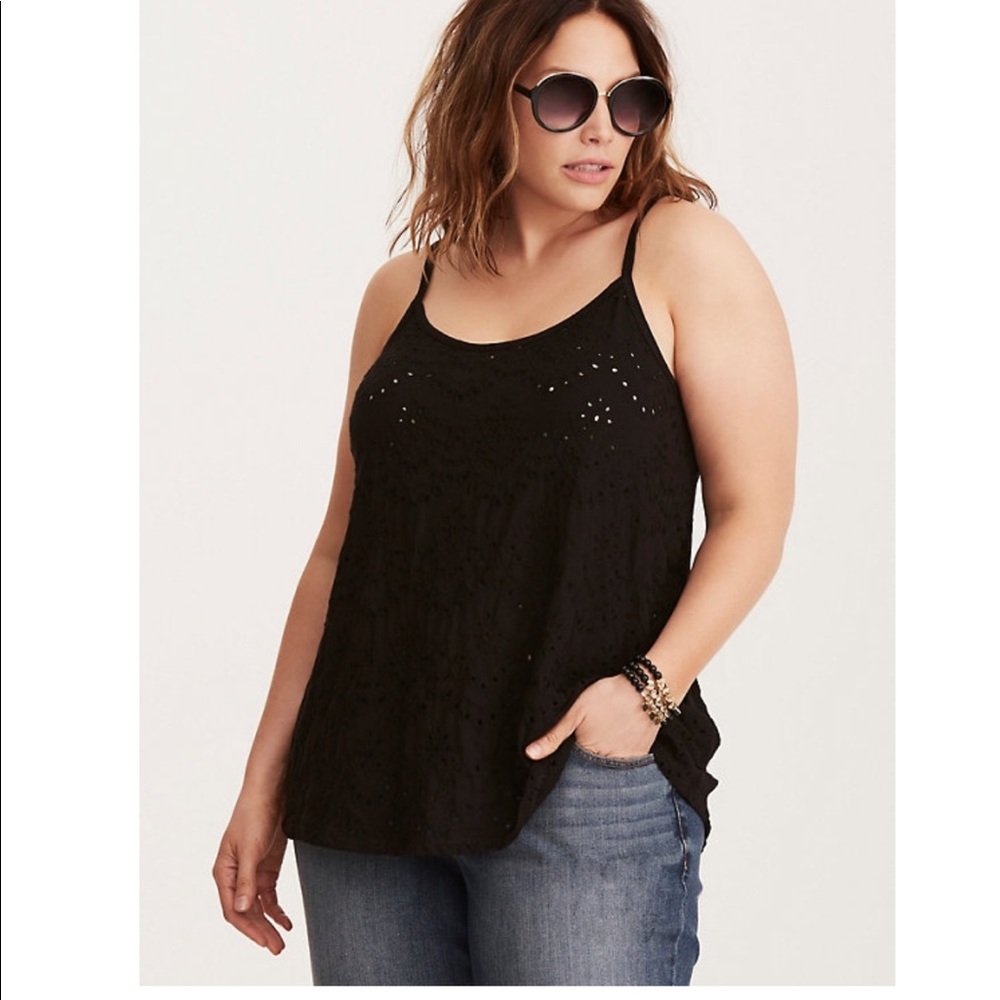 Torrid tank top with eyelet design